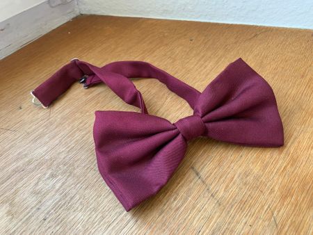 Fliege Herren bordeaux verstellbar Seide vintage