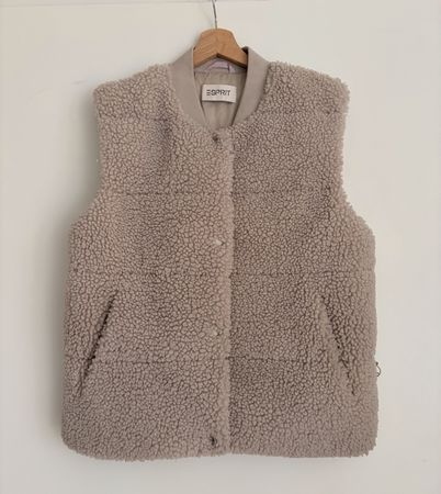 Esprit Weste Teddyfell beige Grösse S neuwertig 