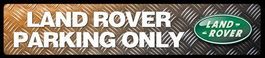 Metalic Blechschild-LAND ROVER-PARKING ONLY