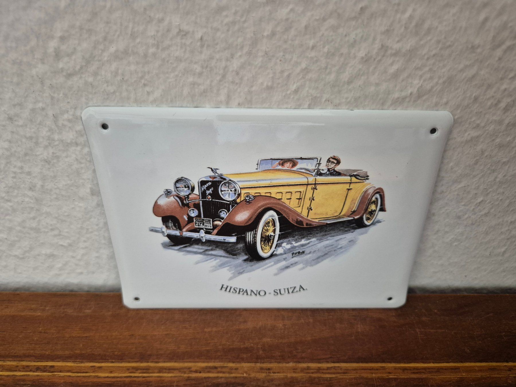 Insegne: Emailschild Hispano Suiza Oldtimer Logo Emaille Schild Retro – Nuovo (secondo la descrizione) da Schaffhausen venduto da pfanis09 2