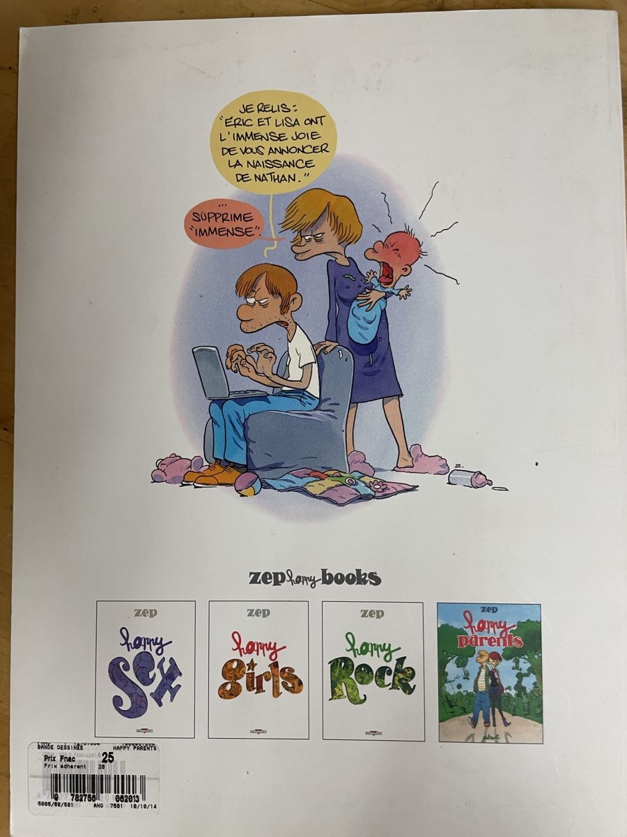 Fumetti: Zep Happy Parents: BD édition 2014 – Usato da Le Grand-Saconnex venduto da sav_dfj7 2