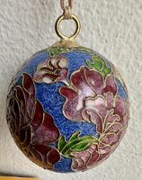hübsche Cloisonné-Emaille  „Blaues Blumenmuster✨