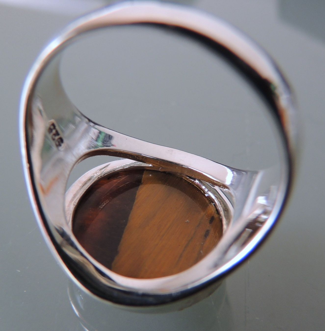 Anelli: Silber 925 Tigerauge Fingerring Gr. 57 – Nuovo e nell'imballaggio originale da Waldenburg venduto da schaller707 4