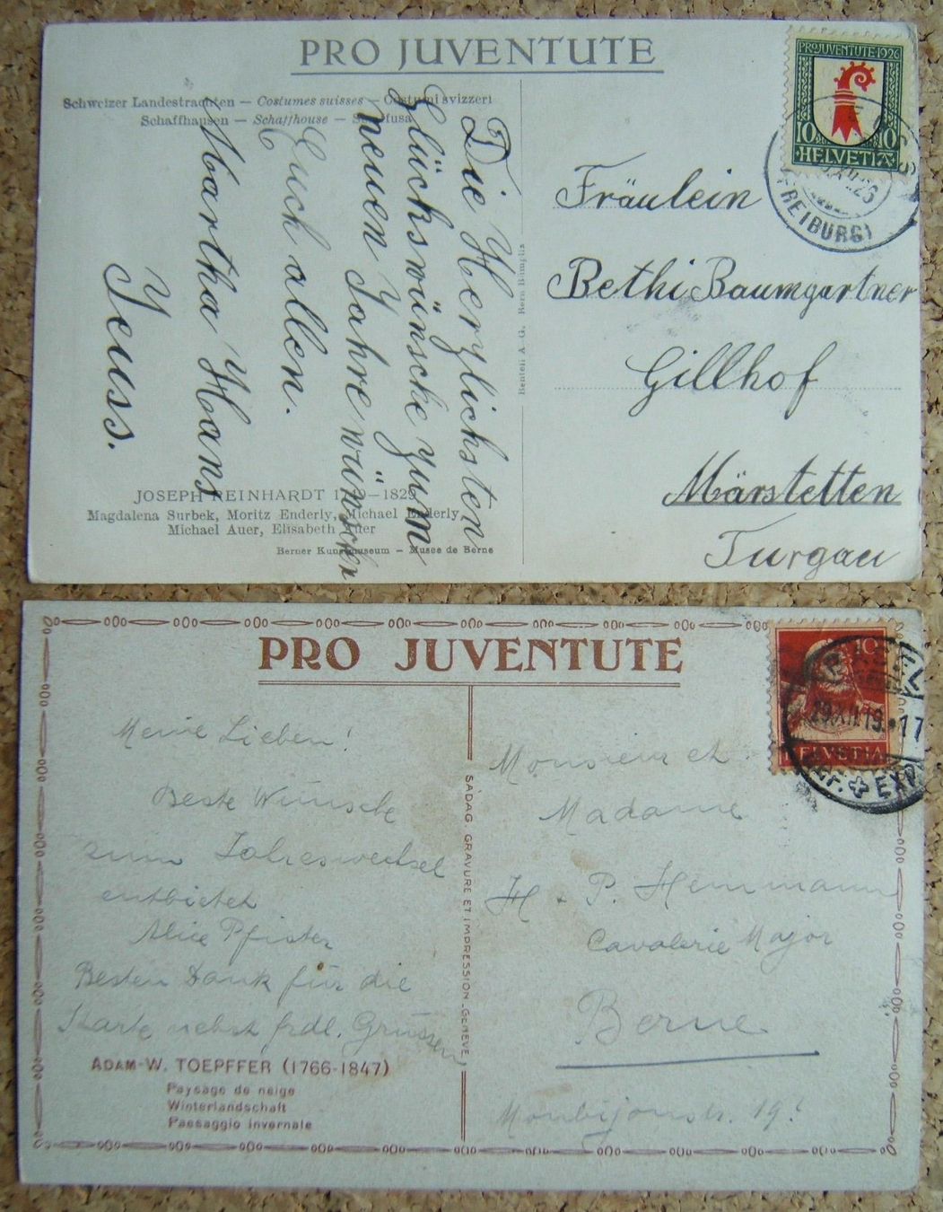 Cartes postales: 2 PRO JUVENTUTE AK 1919 / 1926 – D'occasion à Brunnen par Nonne04 1