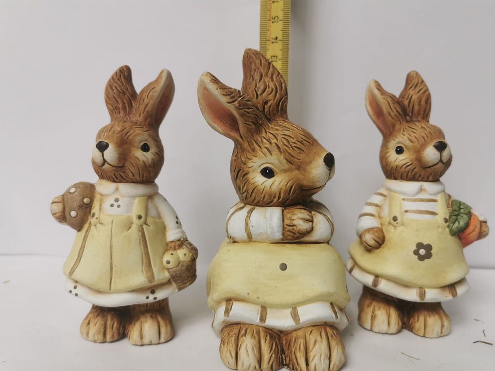 SEEK RARE Gartenhasen-Figuren Paar – Kunstharz, Wetterfest, Niedliche Deko Für Garten & Balkon