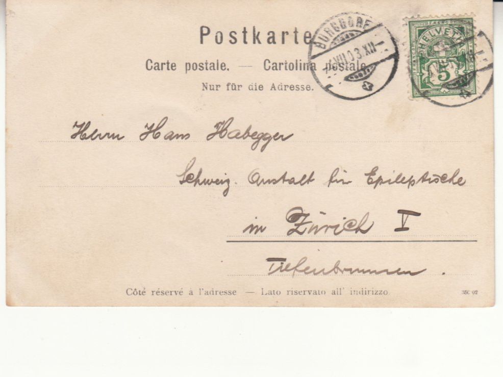 Cartoline postali: Fotokarte 1903 – Usato da Bürglen TG venduto da StampGraf 1
