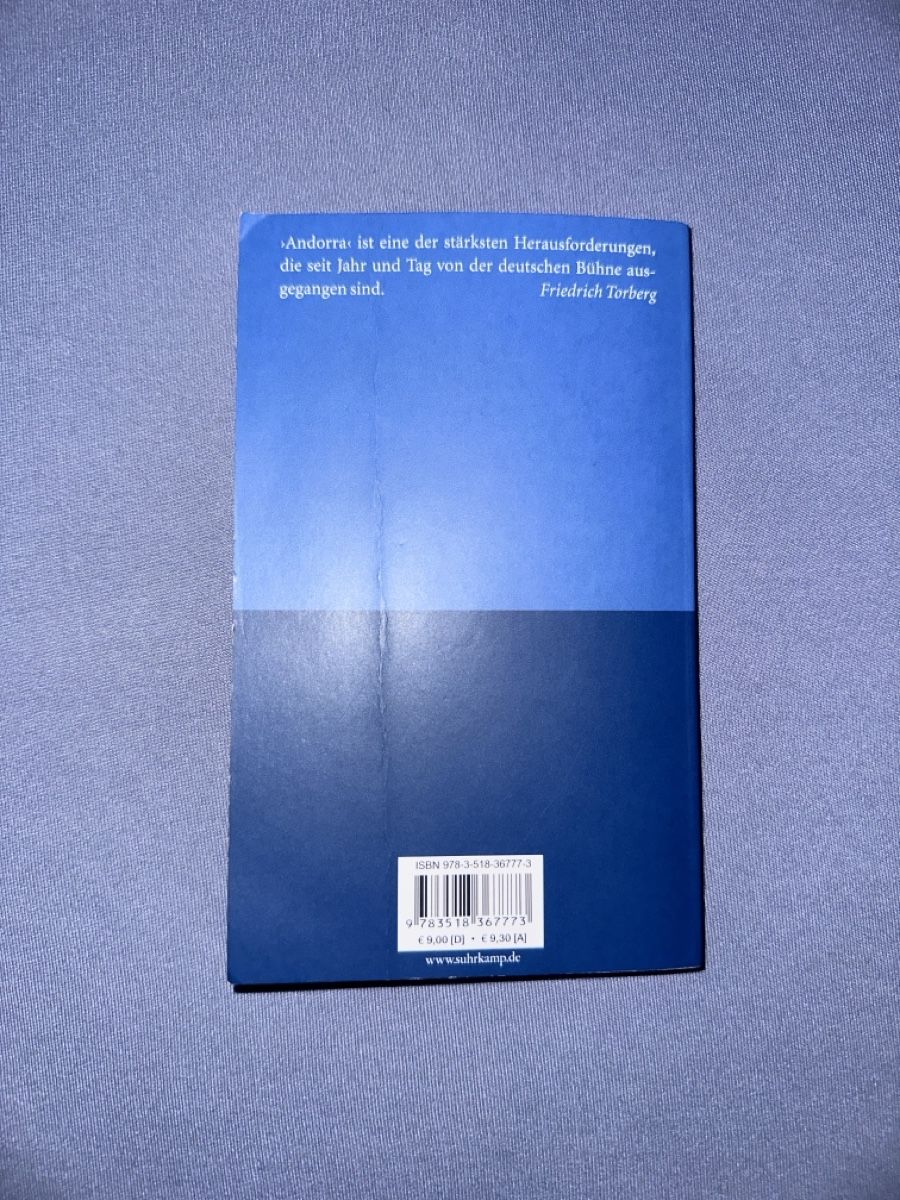 Bücher: Max Frisch Andorra - Buch – Gebraucht aus Schaffhausen von ali.brandle 1