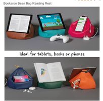 Bookaroo Bean Bag, Handy Sessel Leder braun