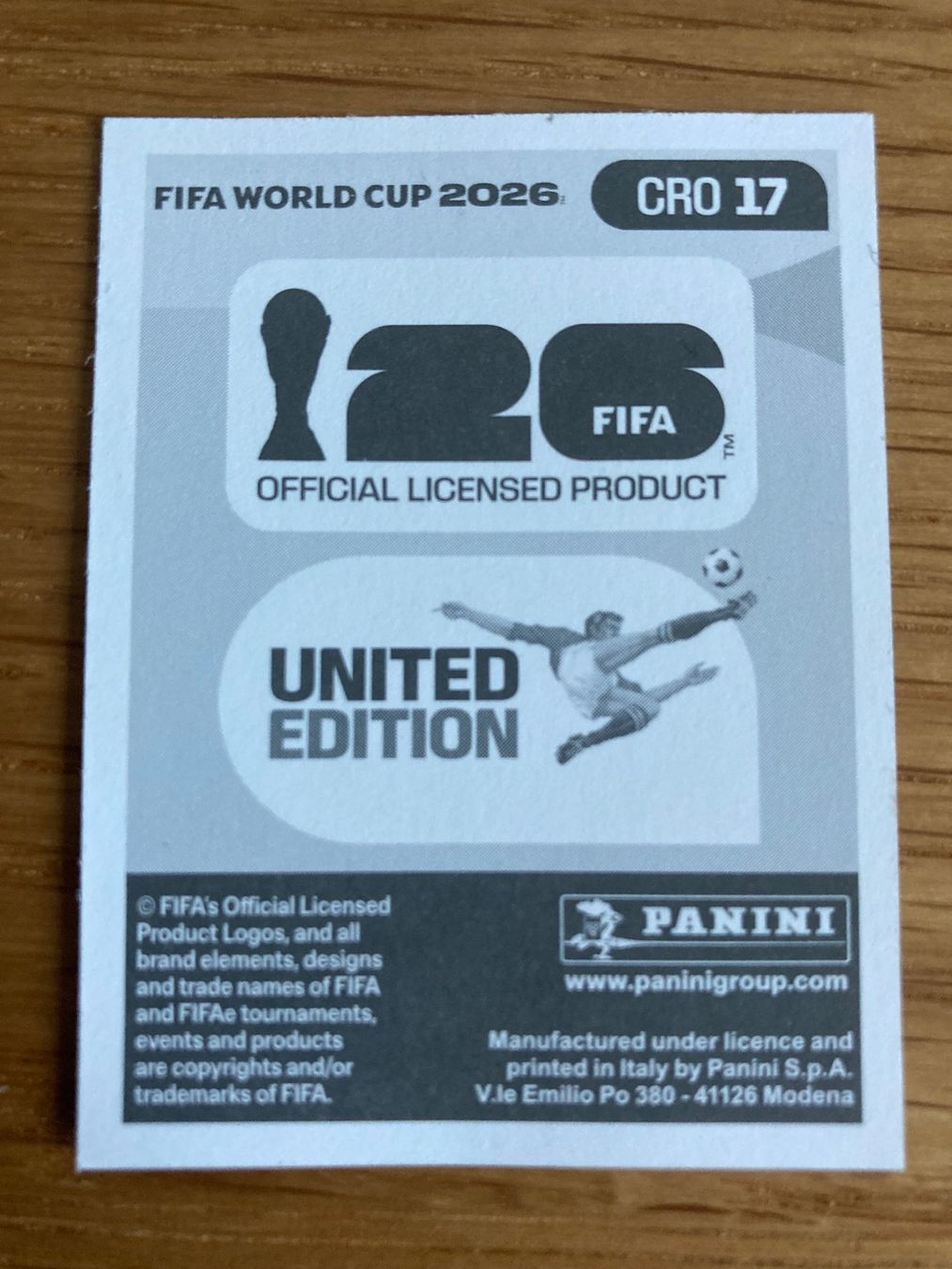 Panini Sammelbilder & Trading cards: WM Sticker CRO 17 – Neu (gemäss Beschreibung) aus Winterthur von Whitefish 1