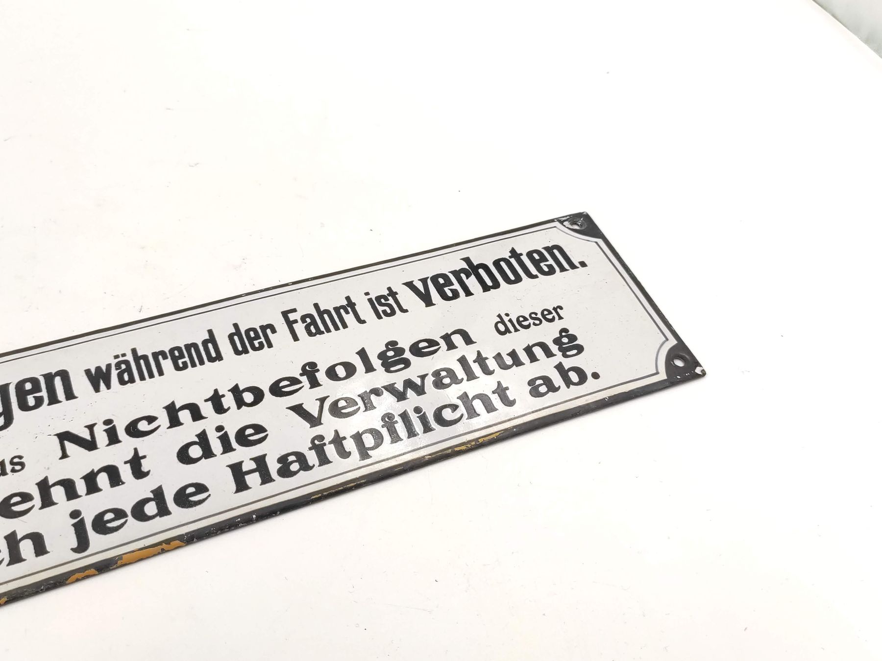 SBB/CFF/FFS Schilder: Vintage Emaille-Schild, original – Gebraucht aus Kreuzlingen von Tewes 3