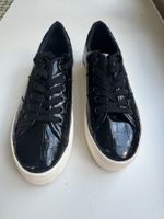 No Name - Baskets en cuir verni noir taille 37