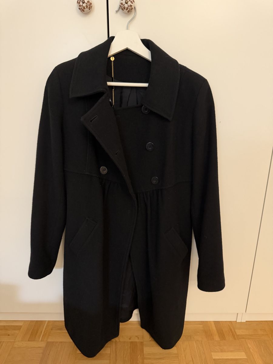 Manteaux: Classic Black Wool Coat Double Breasted Mid Length S – D'occasion à Winterthur par adriana_1000 1
