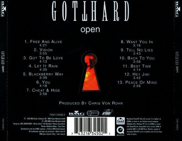 CDs: CD Gotthard - Open (1998) – Gebraucht aus Möriken AG von mineralia 1