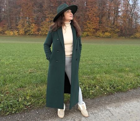 Damen Mantel dunkelgrün Grösse XS guter Zustand