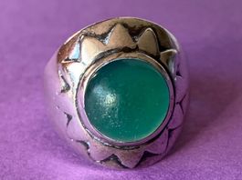 Silberring grüne Sonne (49)