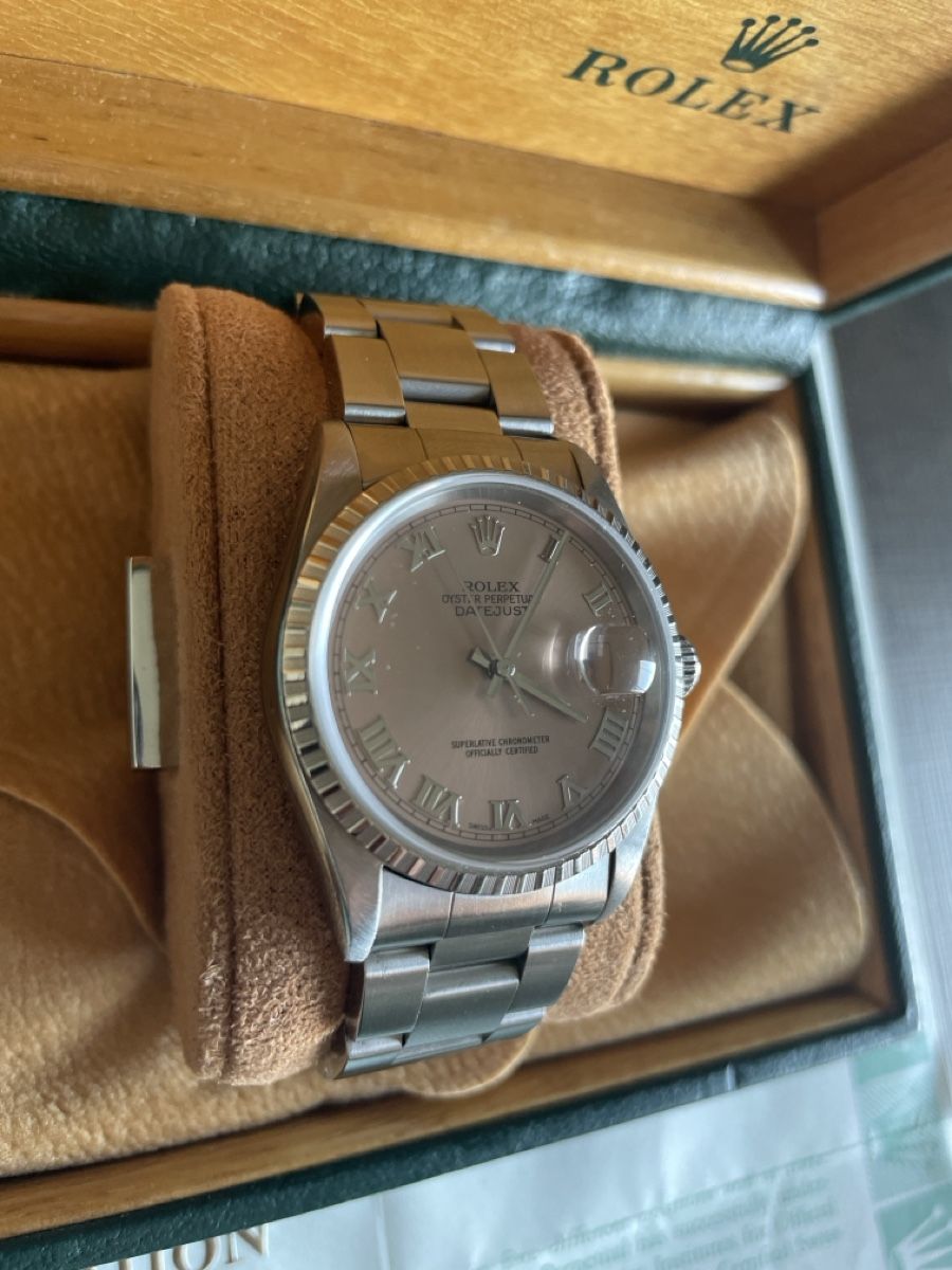 Rolex Orologi: Rolex Datejust 36mm Salmon Roman Dial – Usato da Pfäffikon SZ venduto da StanleyCup 1