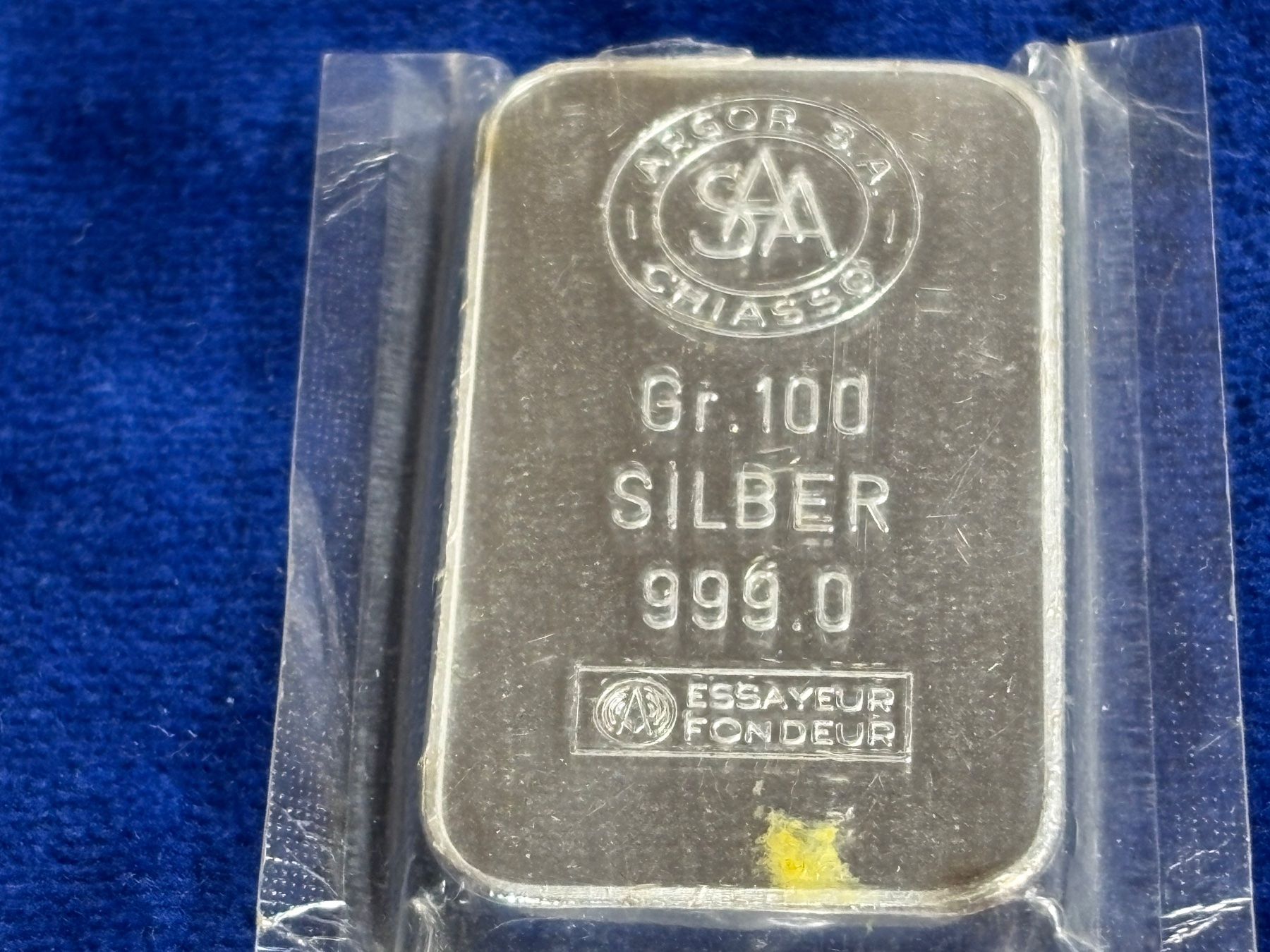Metalli preziosi: 100 g Silberbarren Arcor, neu – Usato da St. Peterzell venduto da verena40
