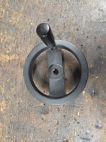 Handrad mit Griff schwarz aus Aluminium 
