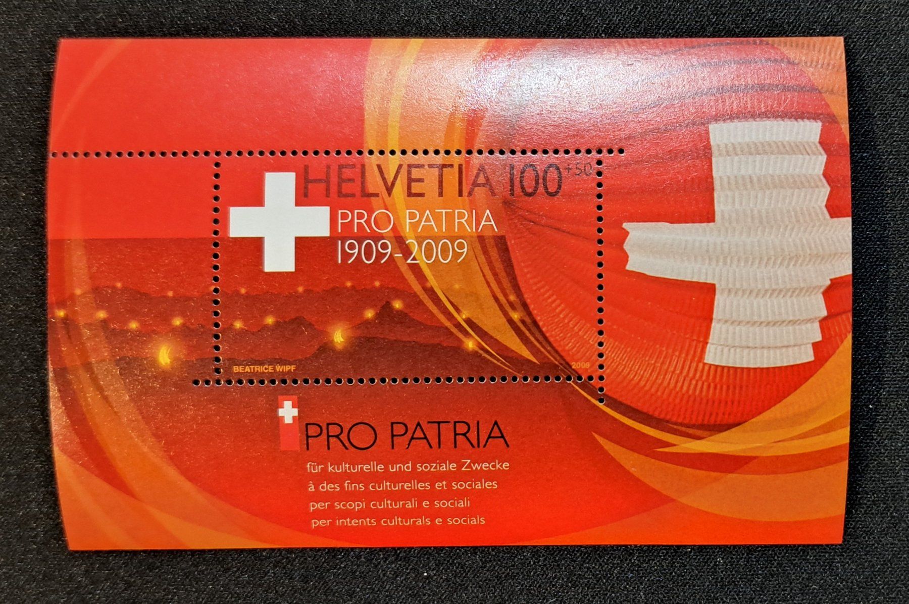 Tutti i francobolli: Bundesfeierblock IV Pro Patria 2009 postfrisch – Nuovo e nell'imballaggio originale da Unterägeri venduto da PhilatelieStudiger