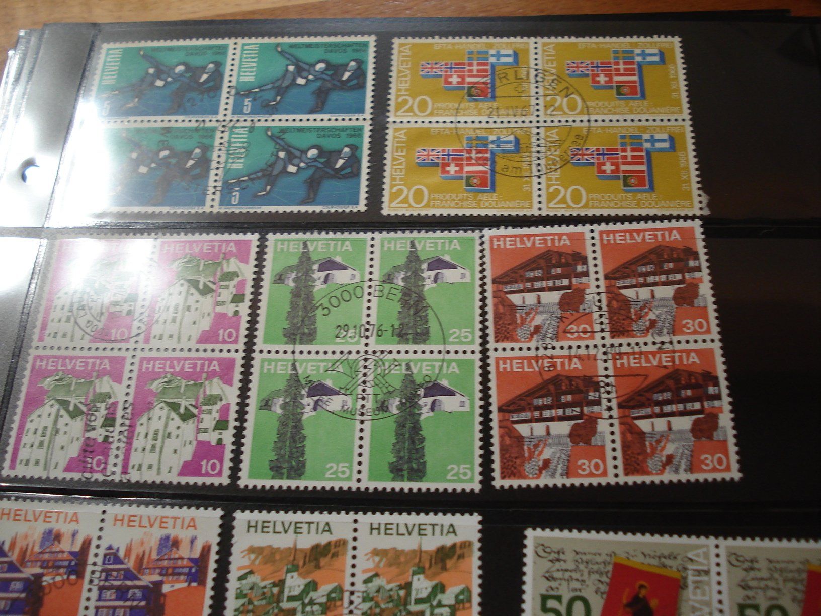 Alle Briefmarken: Lot 4erblocks Schweiz o – Gebraucht aus Niederwil AG von morostahu 6