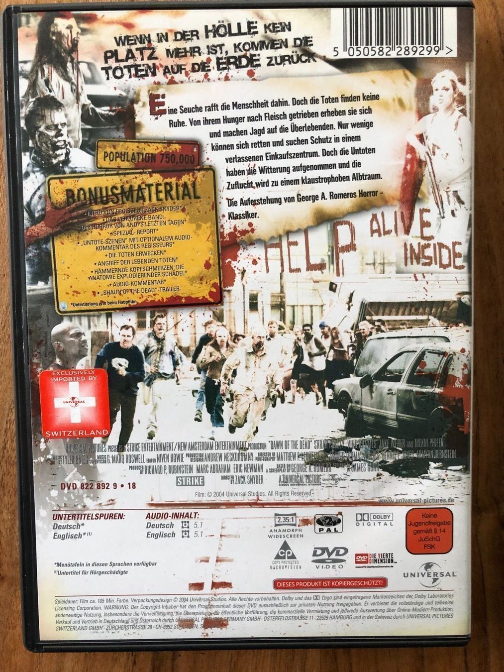Tutti i DVDs: DVD Dawn of the Dead – Usato da Belp venduto da brb66 1