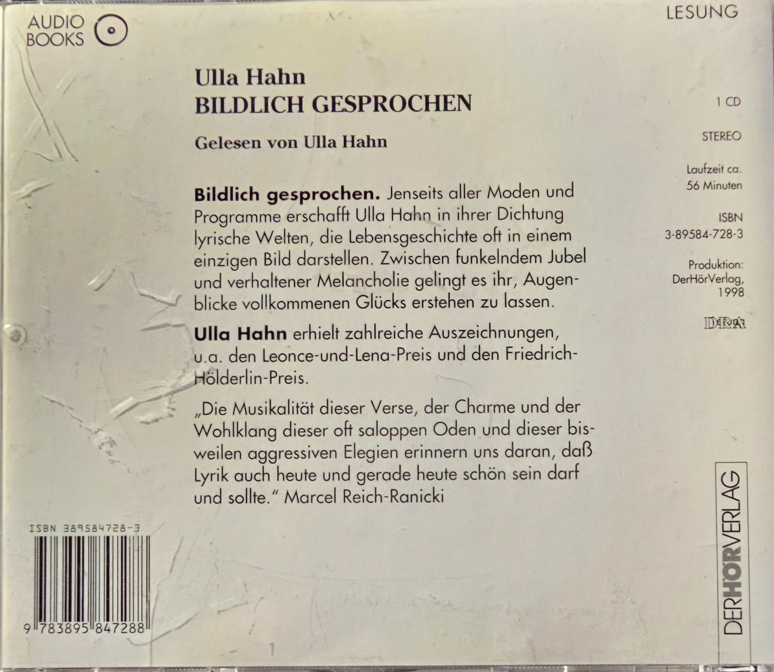Hörbücher: Ulla Hahn - Bildlich gesprochen – Gebraucht aus Wahlen b. Laufen von Cg10 1