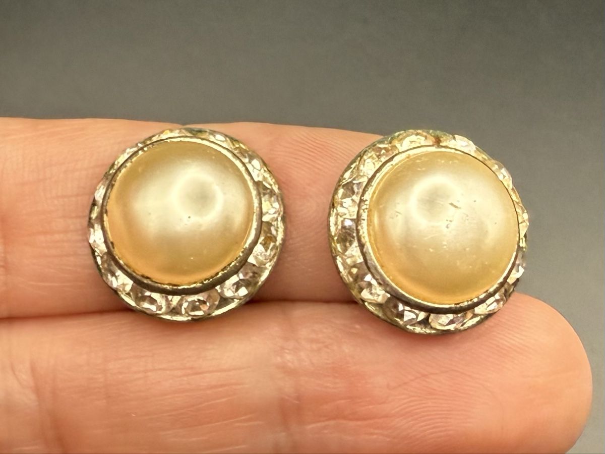 Ohrringe & -stecker: Vintage Perlen und Strass Ohrringe, Clip – Gebraucht aus Lamone von LaCantinaMagica 3