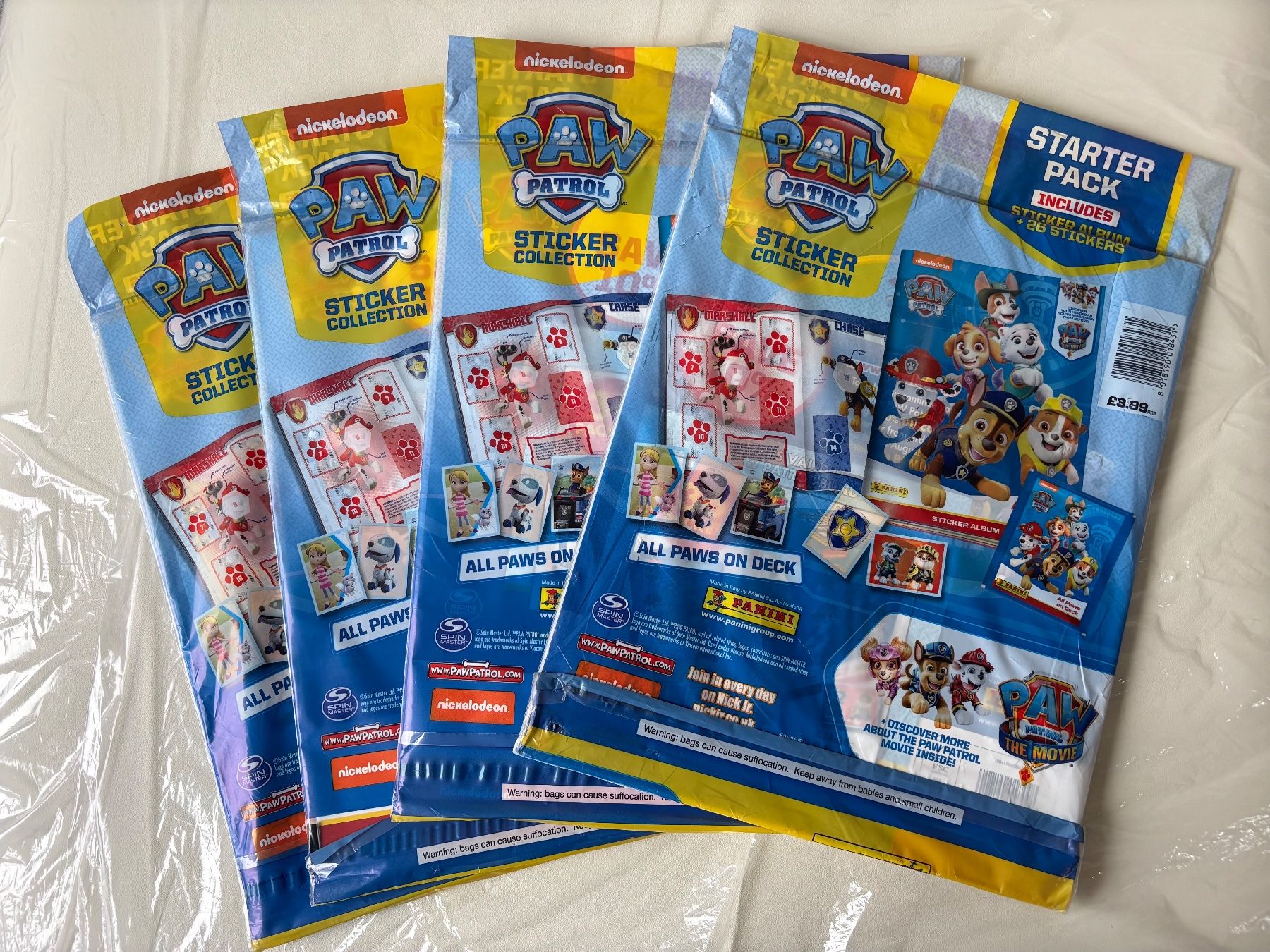 Cartoline: 4x Panini Starter Pack - PAW Patrol, NEW – Nuovo e nell'imballaggio originale da Collombey venduto da Cards07 2