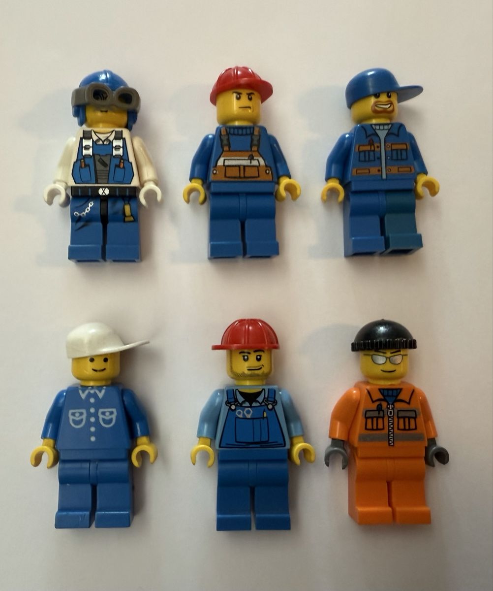 Lego Spielzeuge: 6 Stück Lego Figuren Bauarbeiter – Gebraucht aus Rheinfelden von zim_2hqc 1