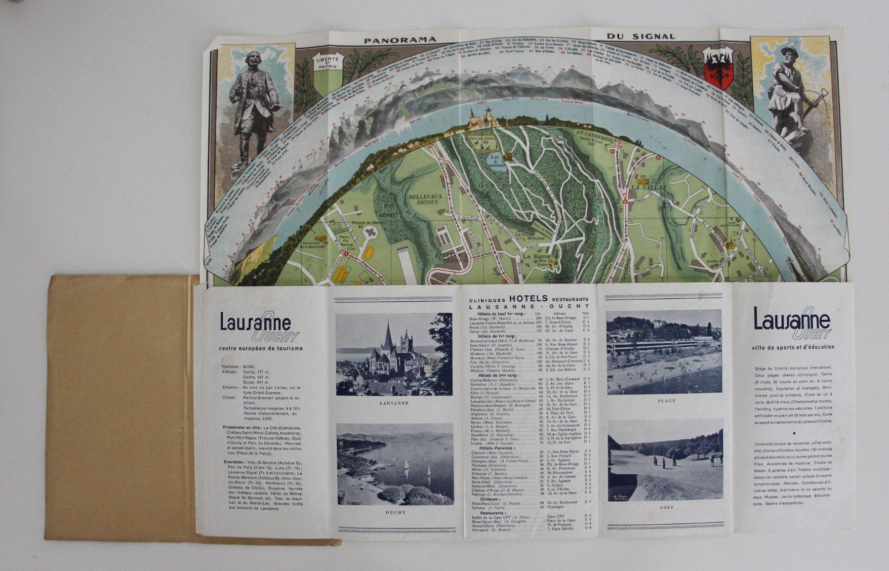Documenti: PROSPEKT/STADTPLAN "PLAN DE LAUSANNE" ca. 1940 Ed. "Simplon" – Usato da St. Gallen venduto da modernetc 3