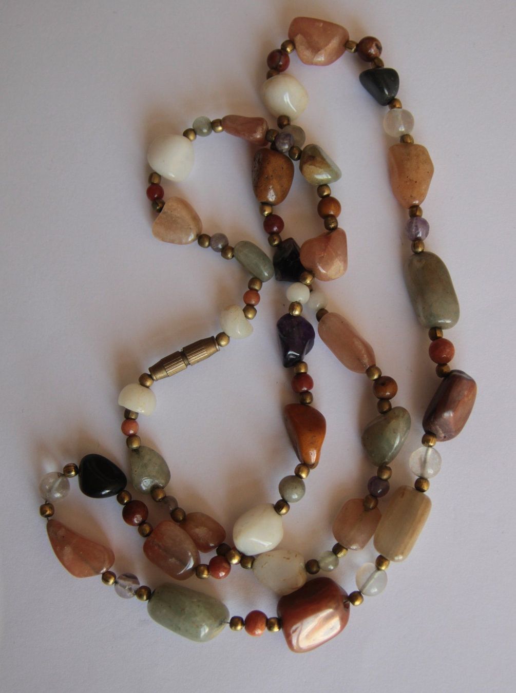 Ketten: AUS NACHLASS: Mega Multi Color Edelstein Kette Collier 75 cm – Gebraucht aus Matten b. Interl von EdelsteineInterlaken 1