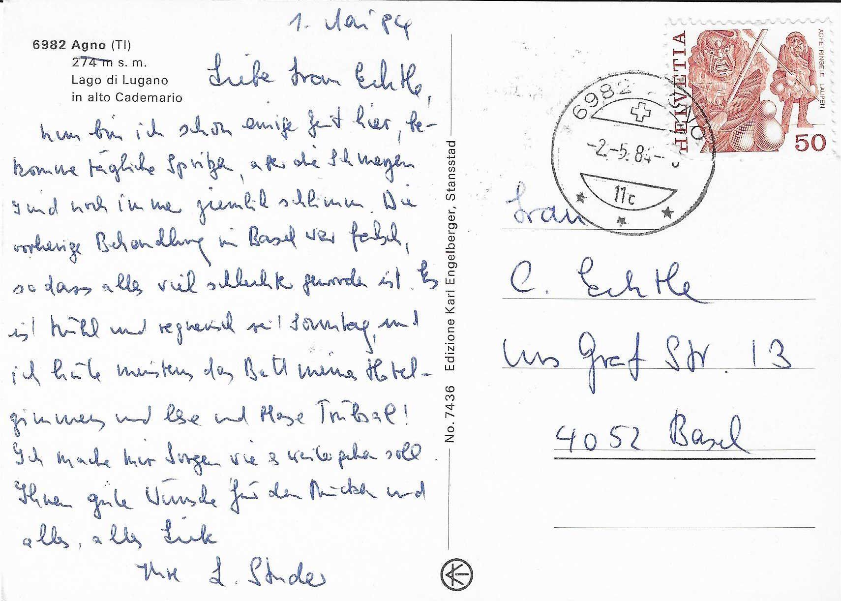 Cartoline postali: Agno TI – Usato da Rothrist venduto da Stranglehold 1