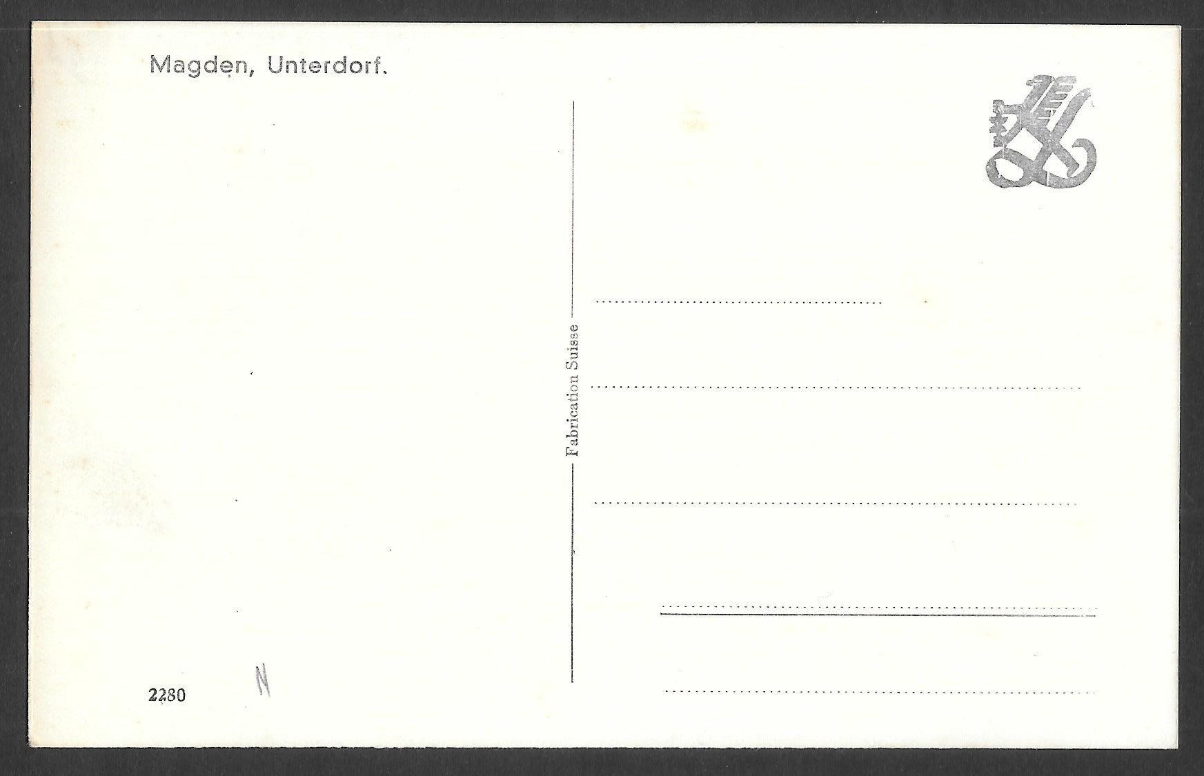 Cartoline postali: Magden Unterdorf – Usato da Olten venduto da clotaldi 1