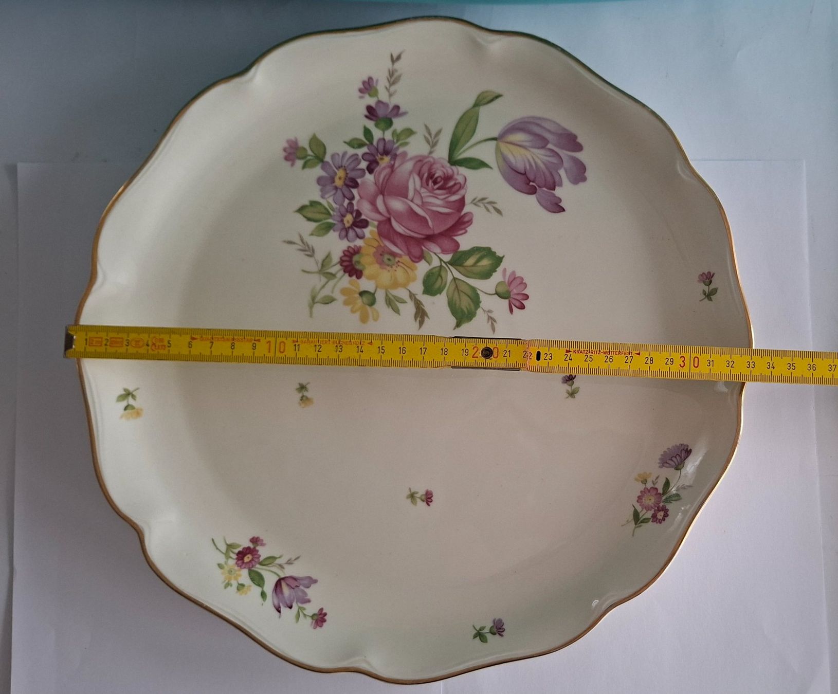 Rosenthal Piatti di portata: Wunderschöne Rosenthal Servierplatte m. Blumenmuster Vintage – Usato da Opfikon venduto da Diversamente 4