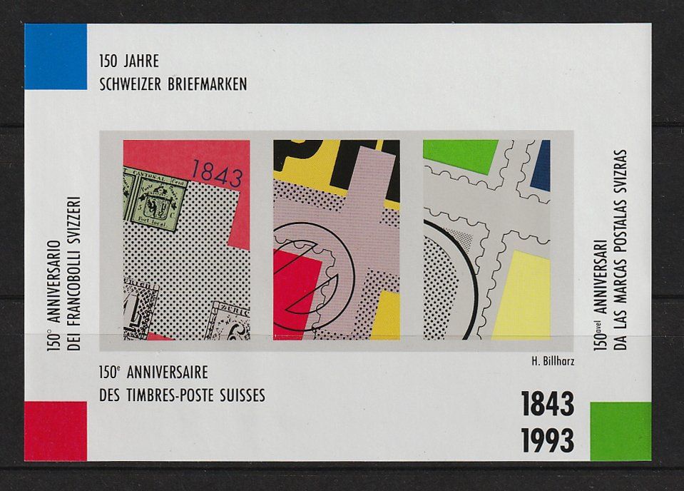 Vignette autostradali: 1993 Vignette 150 Jahre Schweizer Briefmarken – Nuovo (secondo la descrizione) da Arlesheim venduto da gaugi43