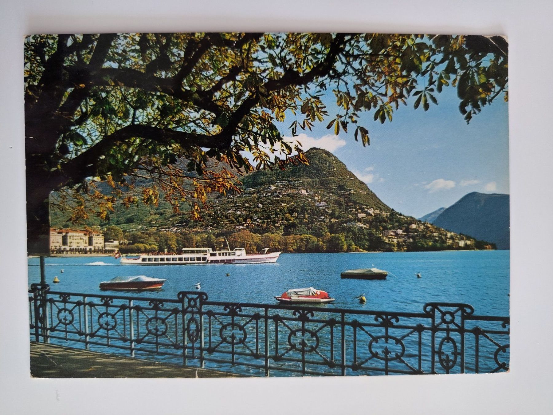 Ansichtskarten: Schiff,Lugano, Motiv Lungolago e Monte Brè dat. 1976 – Gebraucht aus Ohmstal von Lebensfreude05