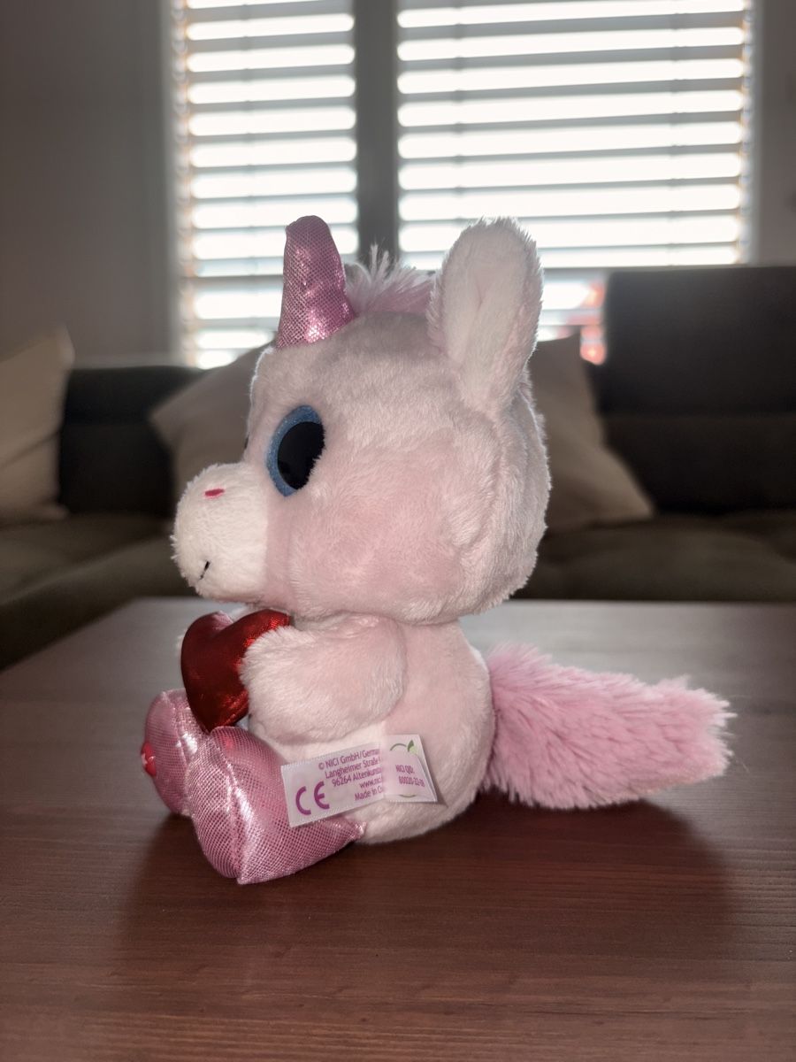 Nici Giocattoli: Nici Plüschtier Einhorn mit Herz rosa – Nuovo e nell'imballaggio originale da Wünnewil venduto da Rohr_Lina 1