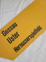 Vintage Wegweiser Wanderweg Gossau Uster Hornussenspielfeld