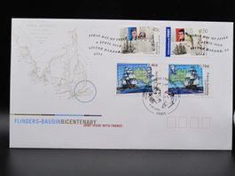 Australia 2002 Matthew Flinders / Nicolas Baudin FDC
