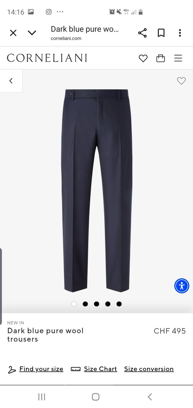 Pantaloni: Corneliani, Hose, Wollhose, 56 – Nuovo (secondo la descrizione) da Winterthur venduto da Sjull 9
