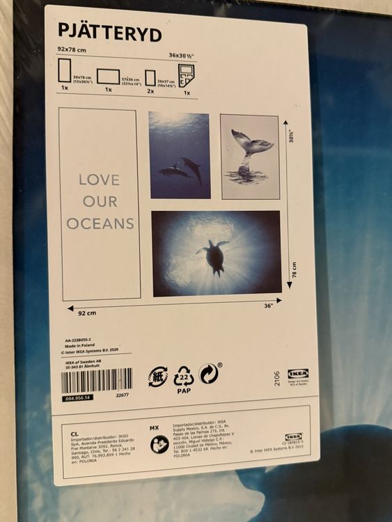 Posters & Illustrations: Ikea-Leinwandbild „Love our Oceans“ – Neuf (Voir description) à Rüti ZH par Flowerfield 1
