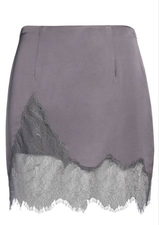 PATRIZIA PEPE Minirock Grau Spitze IT42 NEU NP 190.-