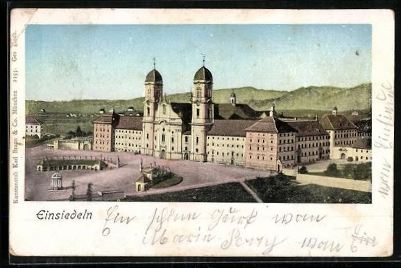 Cartes postales: AK Einsiedeln, Blick zum Kloster, 1904 – D'occasion à Berlin par bartko-reher