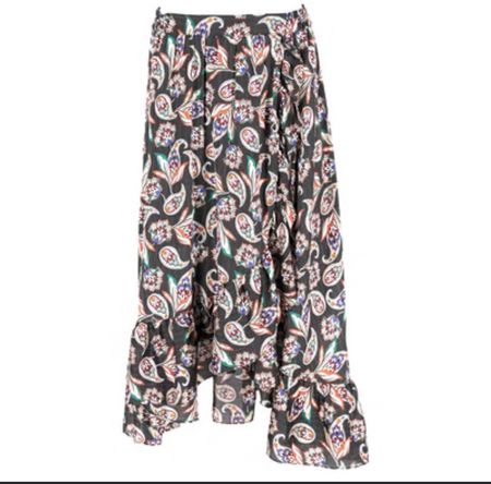 Jupe longue Maje, taille 34, motifs tendance automne