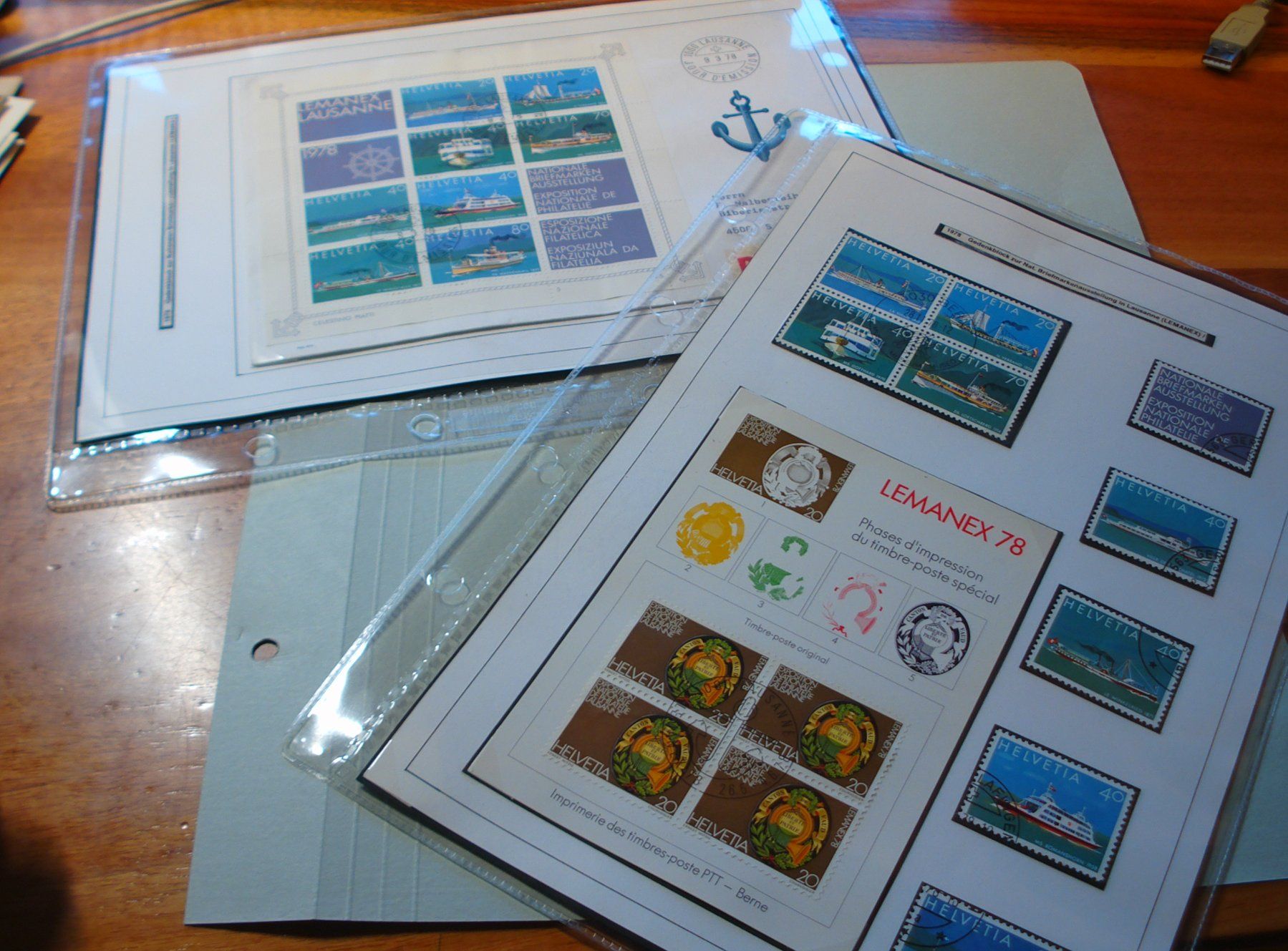 Tous les timbres: Set Block LEMANEX 1978 . FDC + Ausschnitte o – D'occasion à Niederwil AG par morostahu