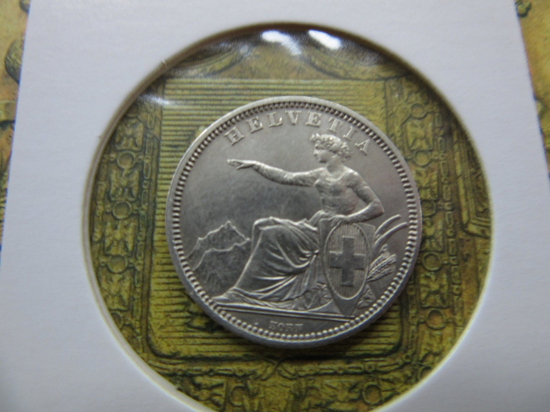 Tutti le monete: 1 FRANKEN 1861 SCHWEIZ AG 800 SILVER TOP – Usato da châtelaine venduto da VrenliNumis86 7