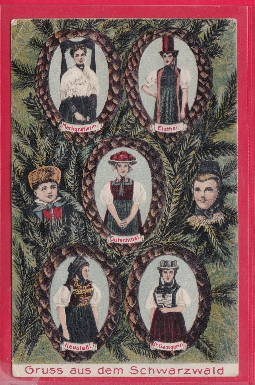Cartoline postali: GRUSS AUS DEM SCHWARZWALD, 4.3.1918 – Usato da Oberrieden venduto da Gebirgsstelze