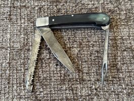 Antikes Sackmesser mit langer Ahle Horngriff RAR