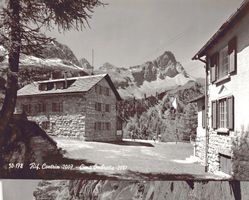 Rifugio Contrin, Cima Ombretta, stampo Alpini, datata 1959