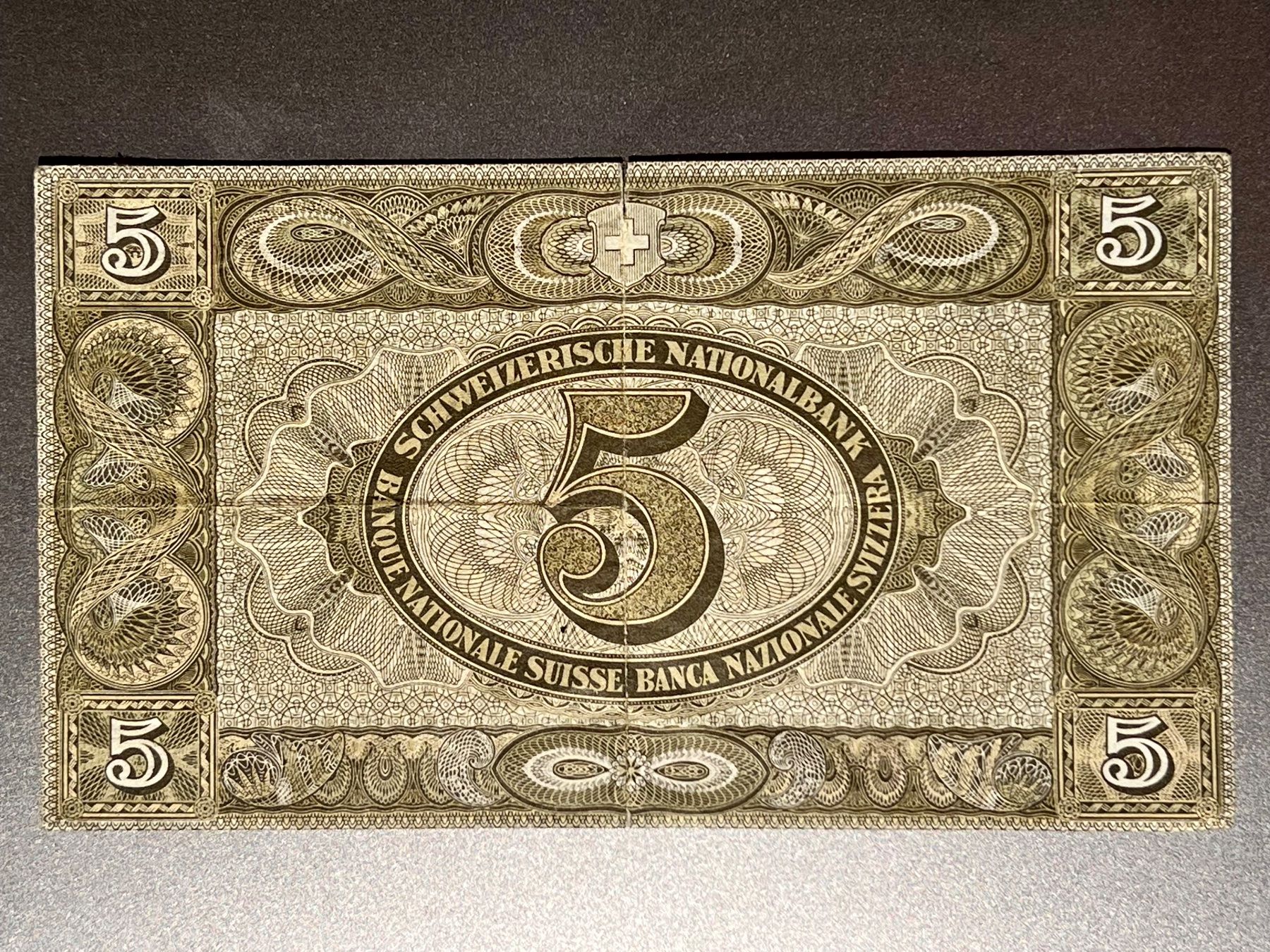 Banconote: Schweizer 5 Franken Note 20.1.1949 – Usato da Aarau venduto da Liebherz 1